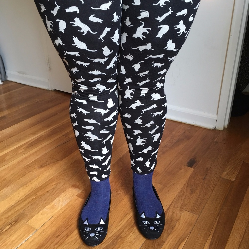 plus cat lady leggings