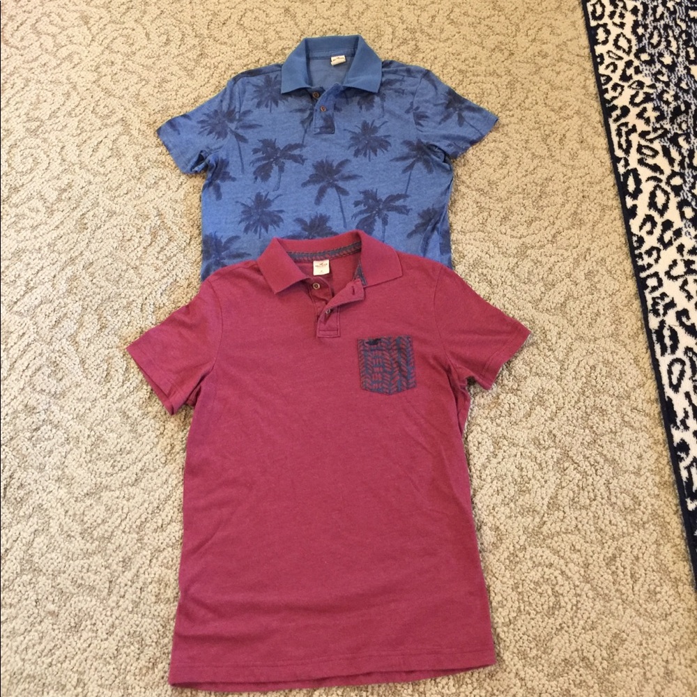 HOLLISTER MENS POLO SHIRT 2 PACK SIZE MEDIUM