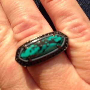 Kendra Scott "Arielle" teal magnesite ring