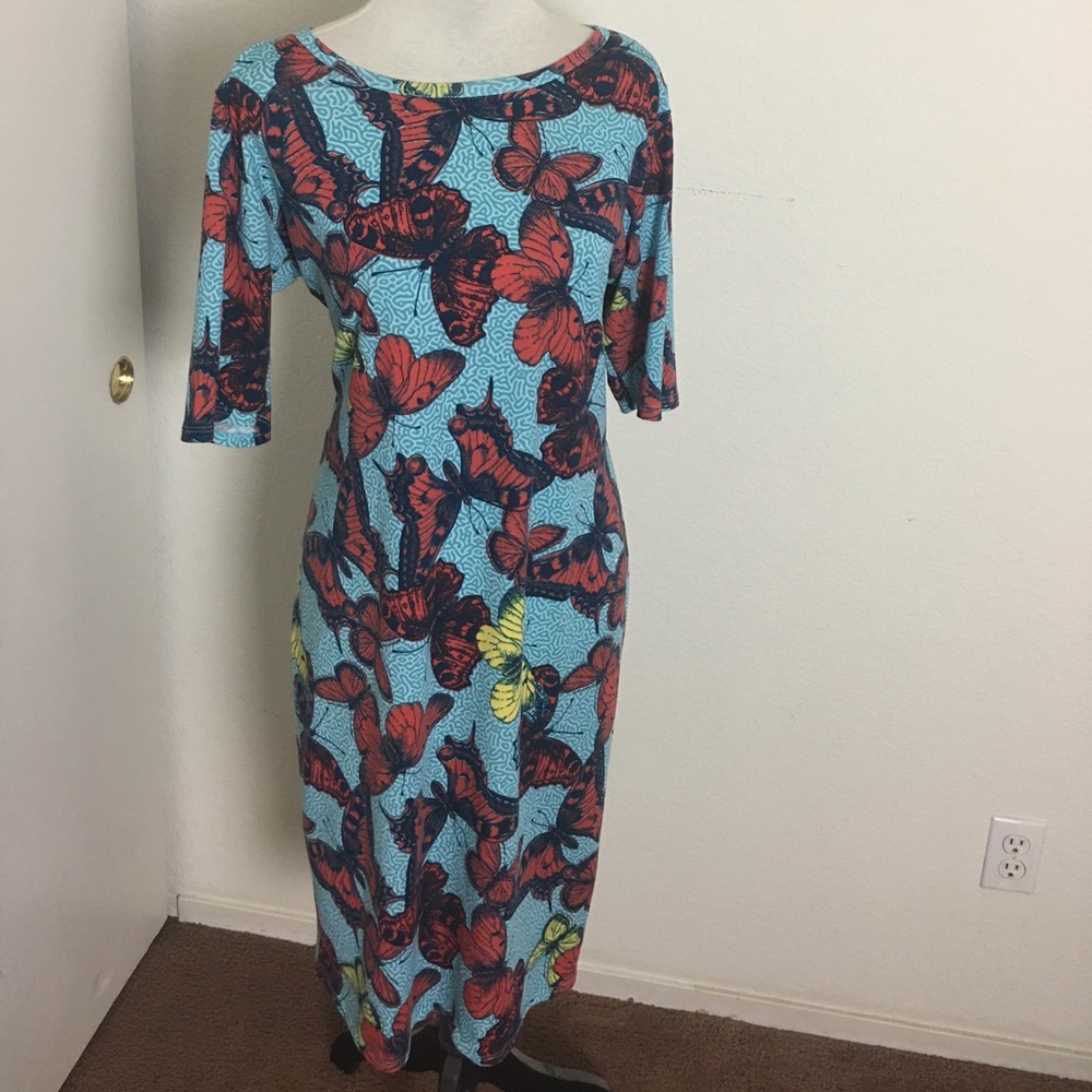 EUC LuLaRoe Julia XXL Butterfly 🦋
