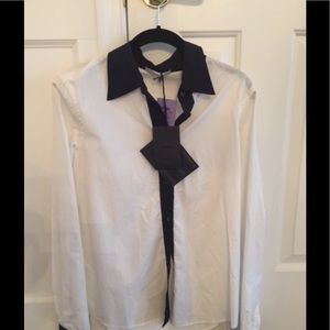 AUTHENTIC PRADA WOMEN'S TOP SHIRT BLOUSE SIZE 8