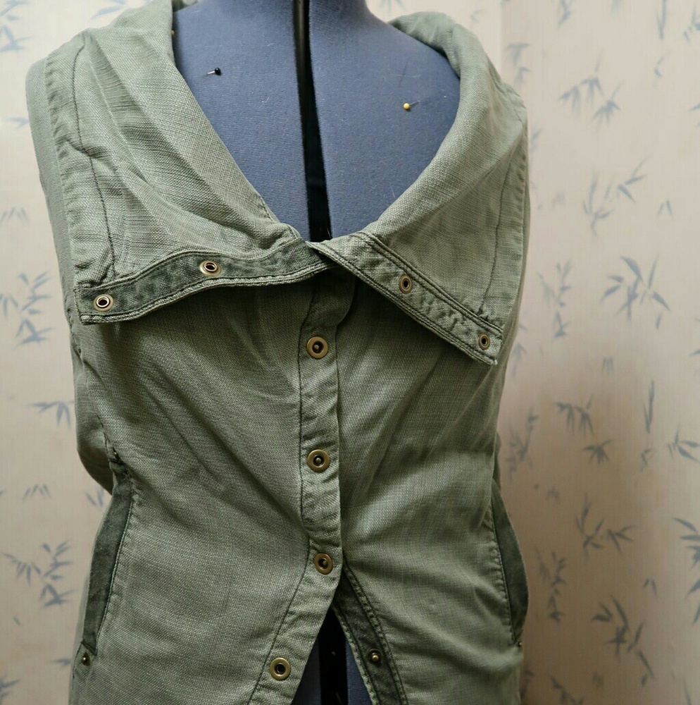 Anthropologie Marrakech olive tone vest