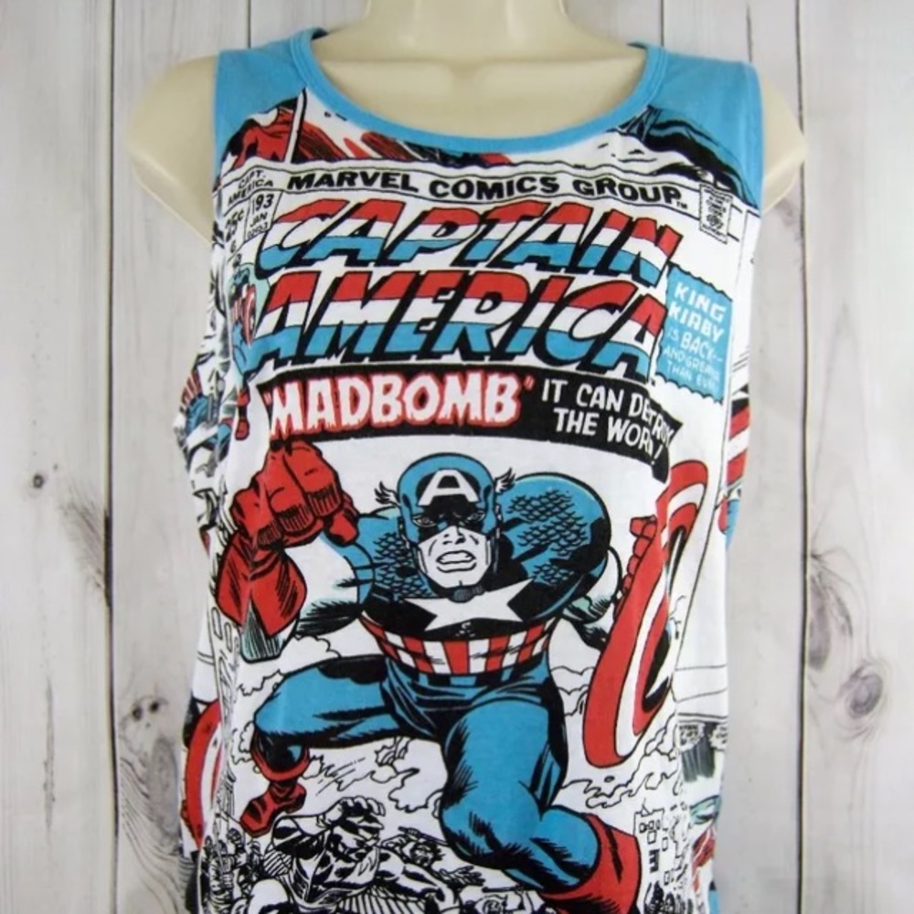 Marvel Comic Graphic Tank Top Captain America