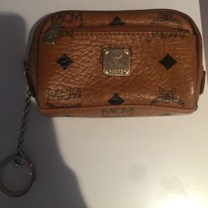 MCM key pouch in the color brown