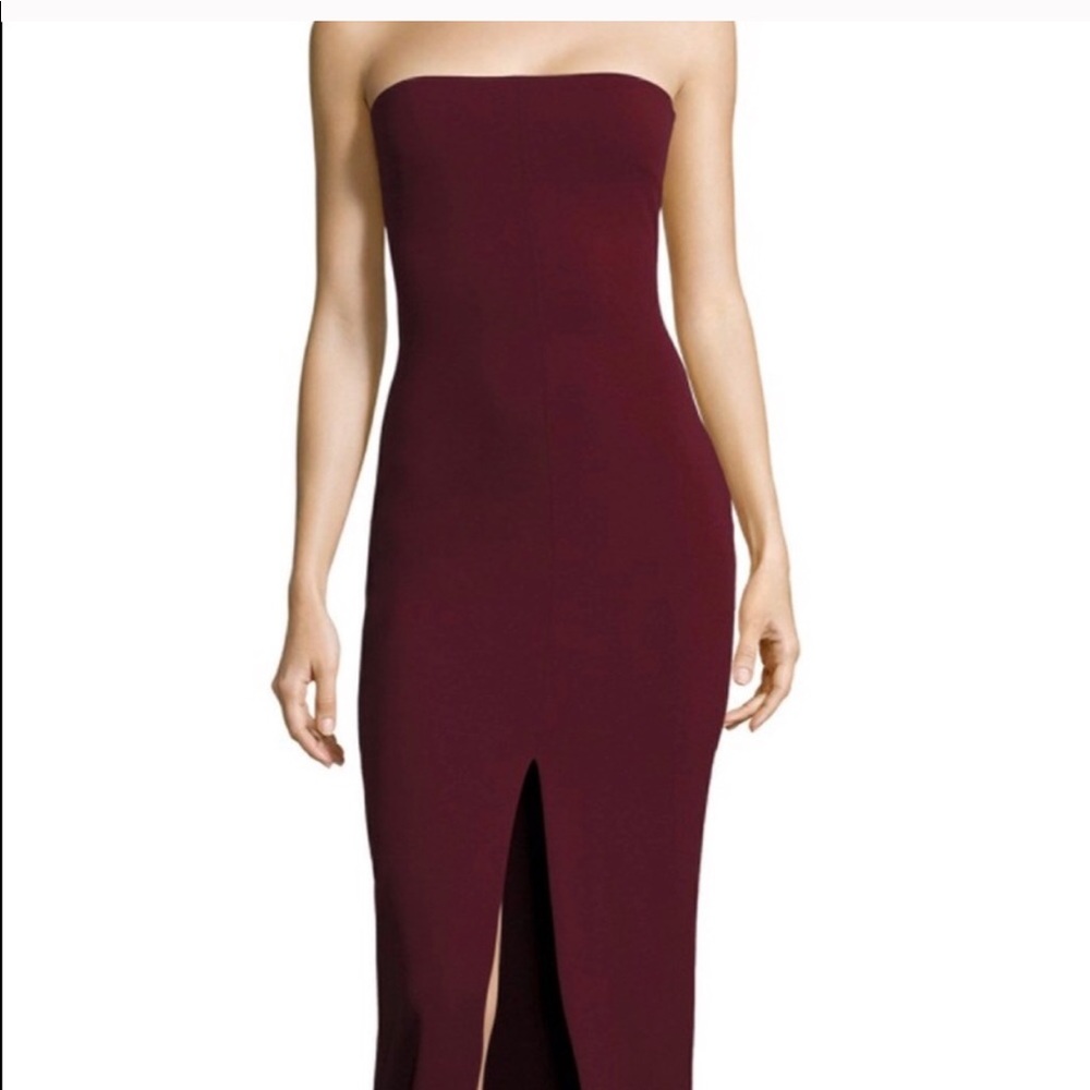 Solace London dark wine gown