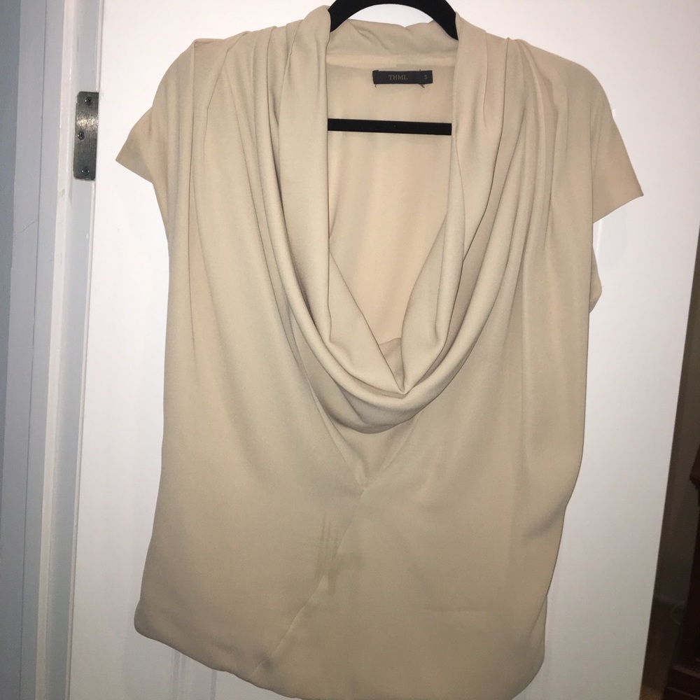 THML layered cowl neck blouse