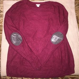Jcrew sweater with pleather elbow patches
