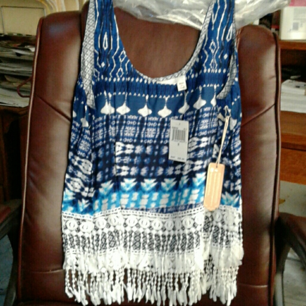 Lace fringe tank top - Picture 1 of 1