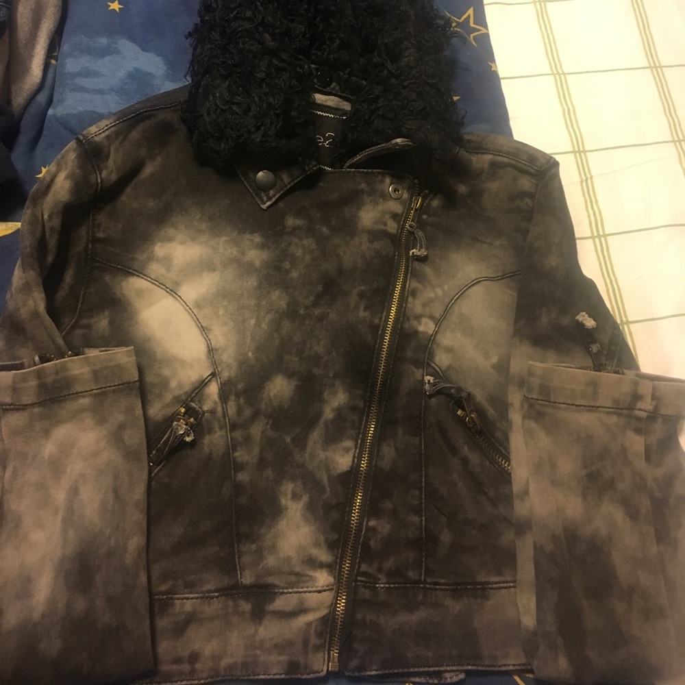 Girls XL belly zip jean jacket.