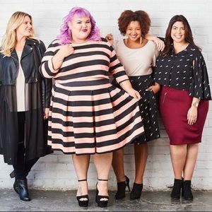 Boutique Plus Striped Plus Size Crop Top