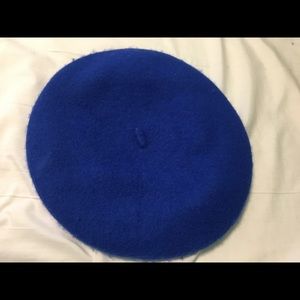 Blue wool beret