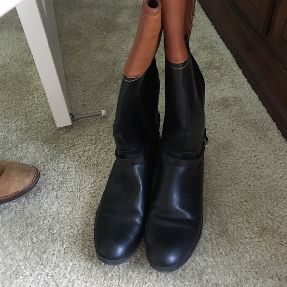Black and Tan Tommy Hilfiger Boots - Picture 2 of 5