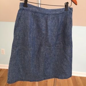 Women's Denim Color A-Line Skirt