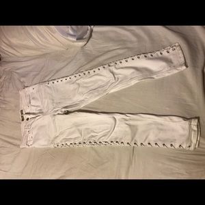 Topshop white skinny jeans!