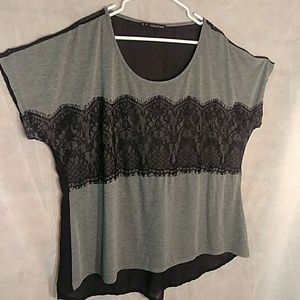 Plus size Cap sleeve tee shirt