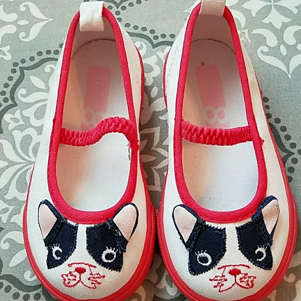 Crazy 8 Toddler Girls Very Cute Dog Shoes