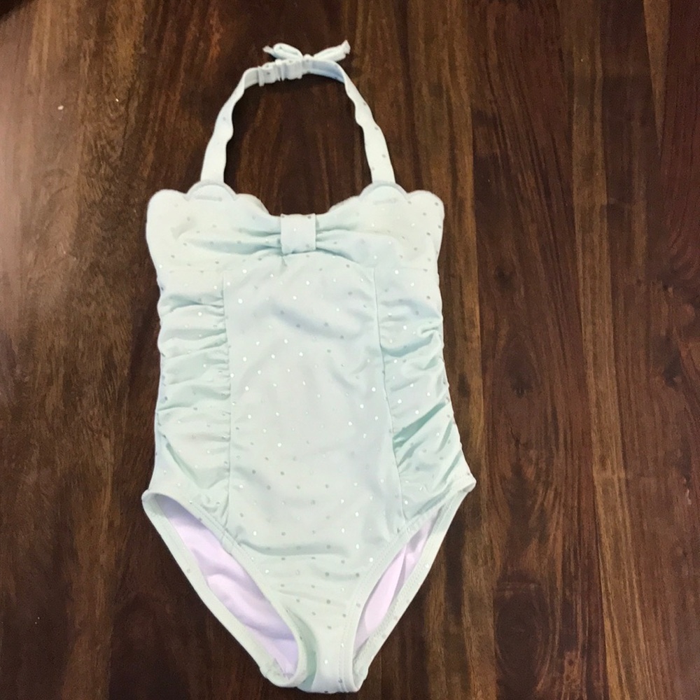 EUC Janie and Jack Mint Halter Bathing Suit 2T