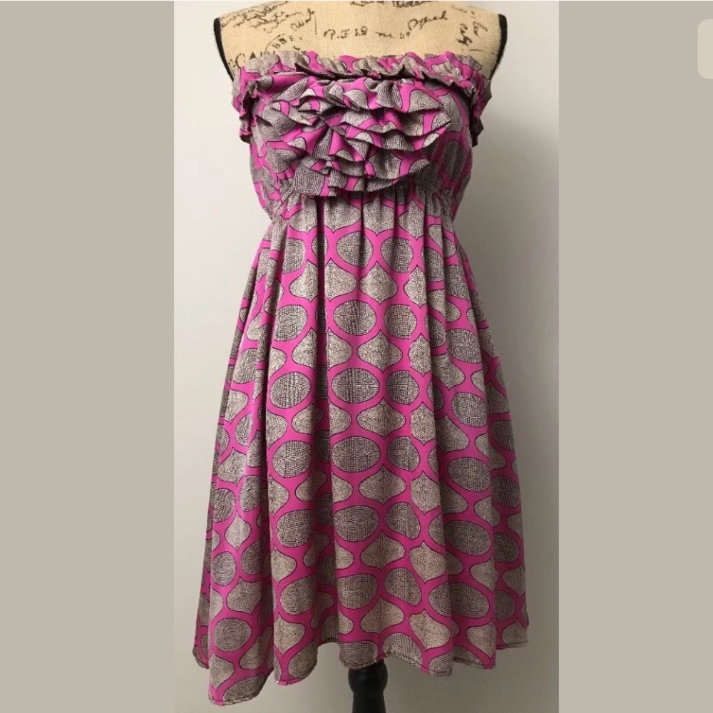 ANTHROPOLOGIE Judith March Strapless Dress