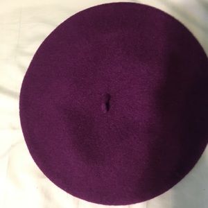 Purple wool beret