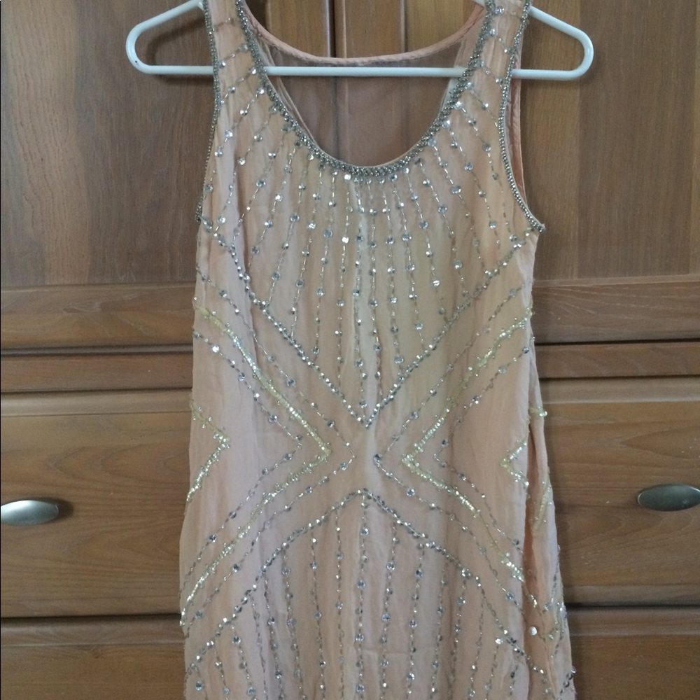 GORGEOUS PEACH FULLY BEADED TOP