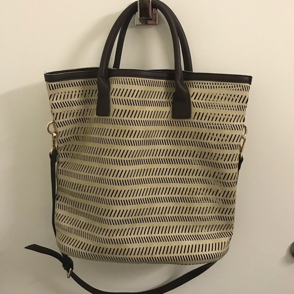 Francesca's Perforated Tote Bag