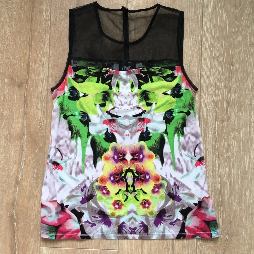 Prabal Gurung cotton and sheer tank
