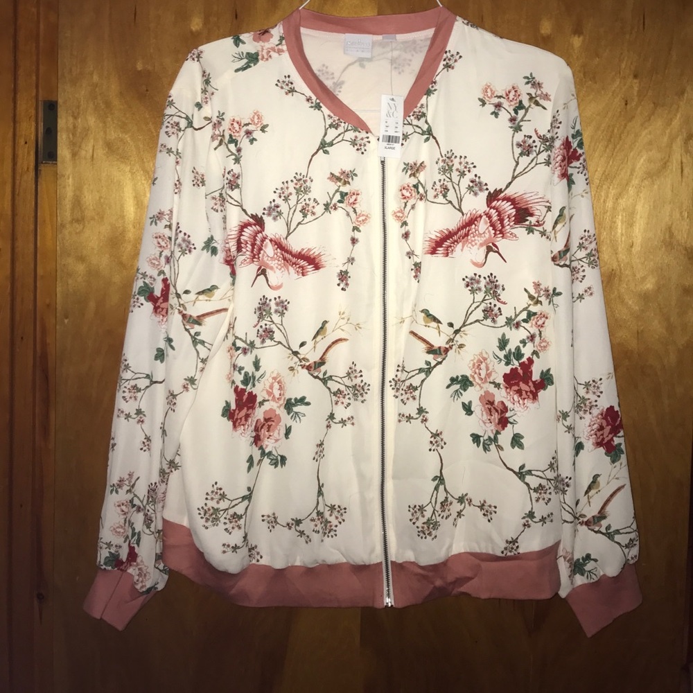 Floral Bomber Jacket