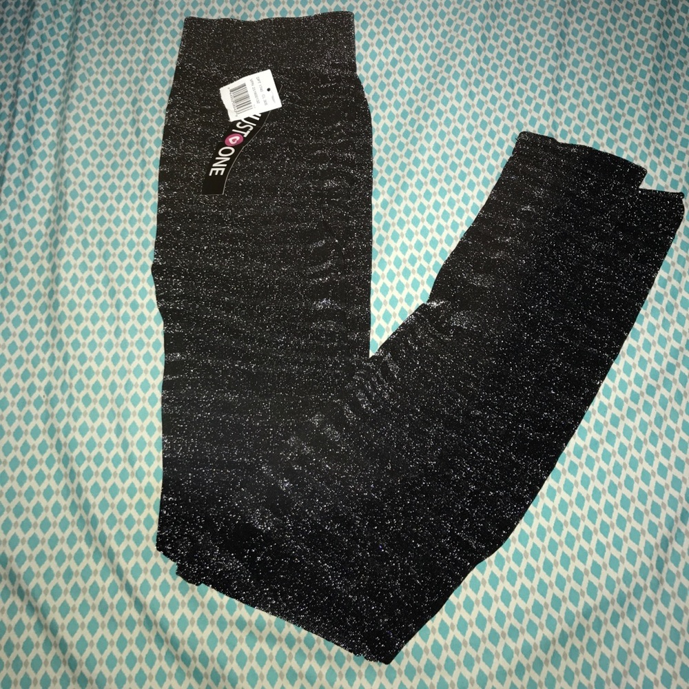 NWT Metallic glitter leggings size M