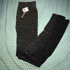 NWT Metallic glitter leggings size M