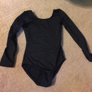 Kids long sleeves black leotard