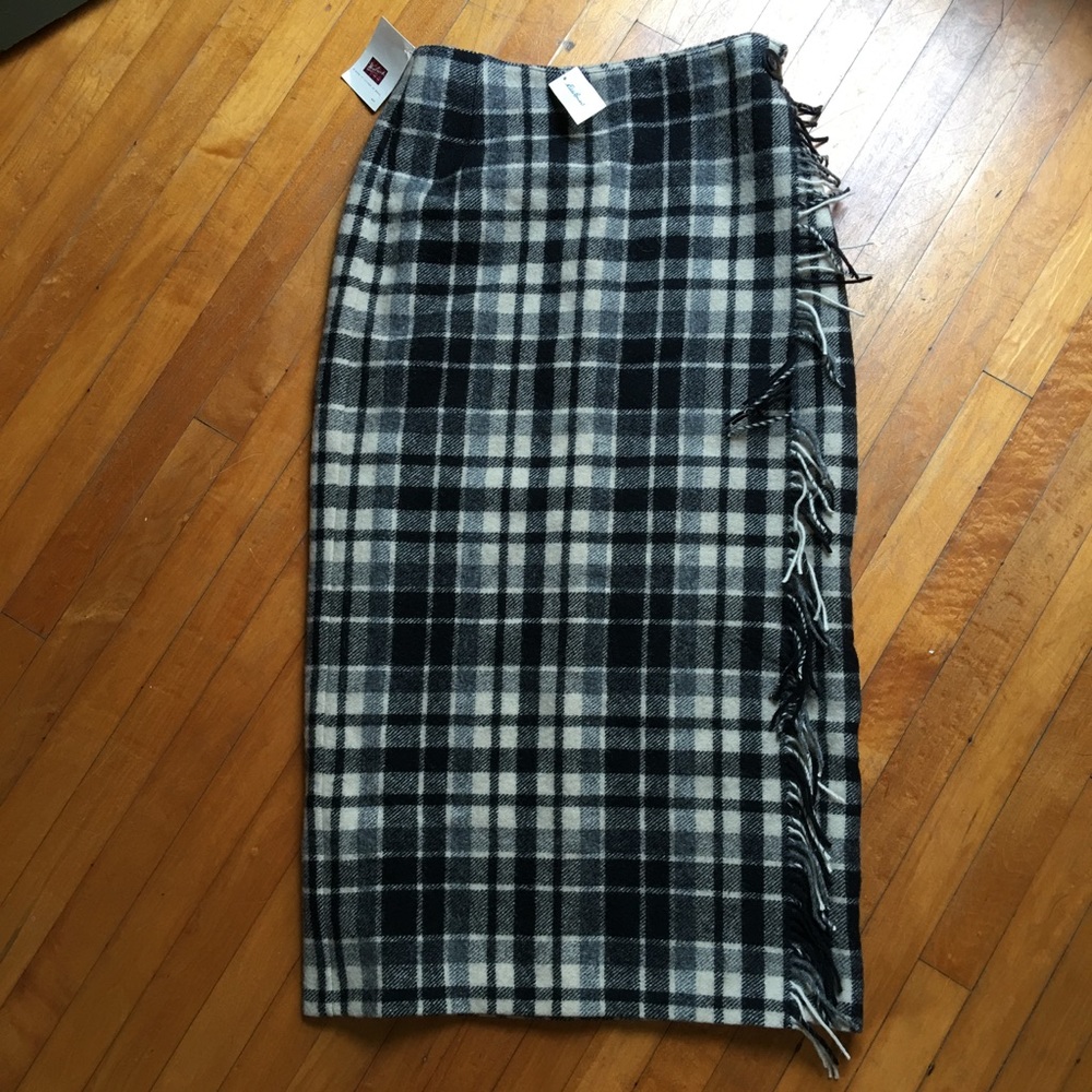 NWT Eddie Bauer Plaid Wool Legend Blanket Skirt