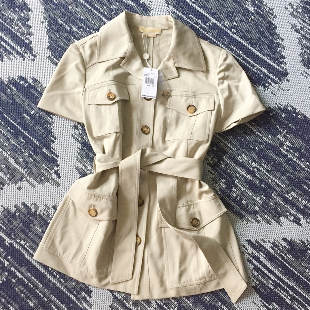 NWT Michael Kors Short Sleeved Safari Jacket