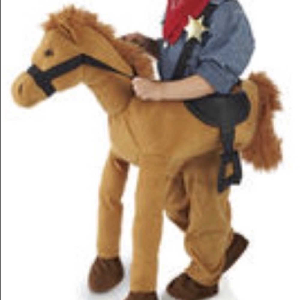 Kids toddler horse costume 4-6 brown red hooves