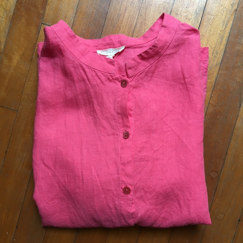 Eileen Fisher Linen Button Down Blouse