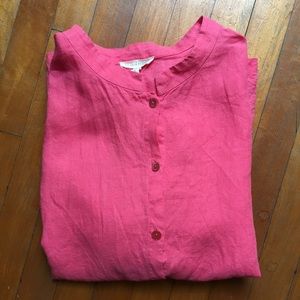Eileen Fisher Linen Button Down Blouse