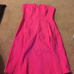 Pink strapless dress
