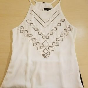 Banana Republic Beaded High Neck Tank Top XSP