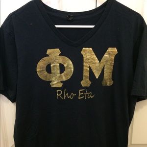 Gold/Navy Phi Mu Top