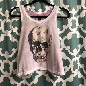Wet Seal Skull Crop Top