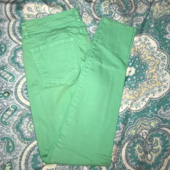 Mint green Forever 21 jeggings - Picture 1 of 2