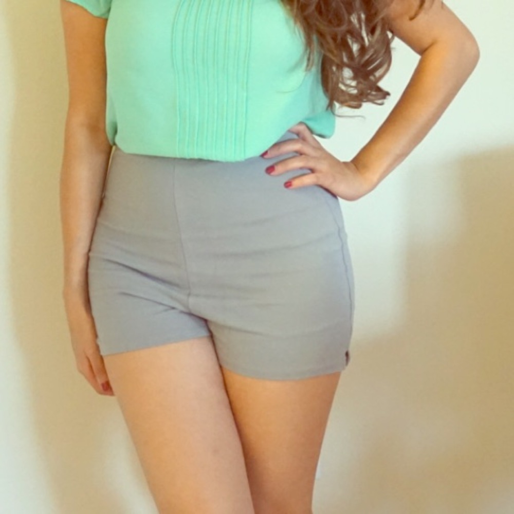 High wasted grey shorts never worn brand new