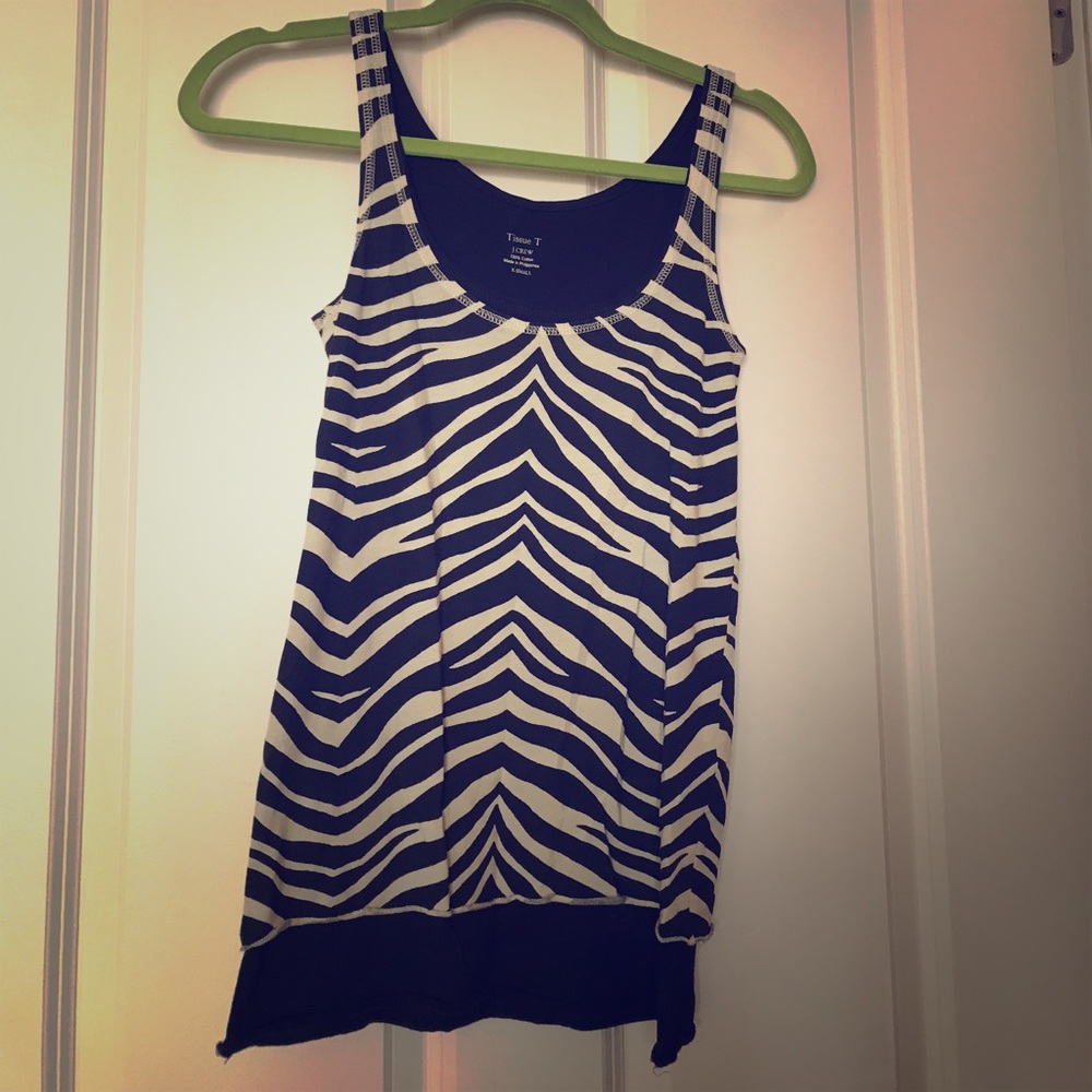 J. Crew zebra print "tissue T"