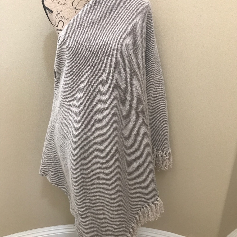 Cotton Striped Camel Throw Blanket