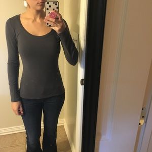 Gray long sleeve t shirt