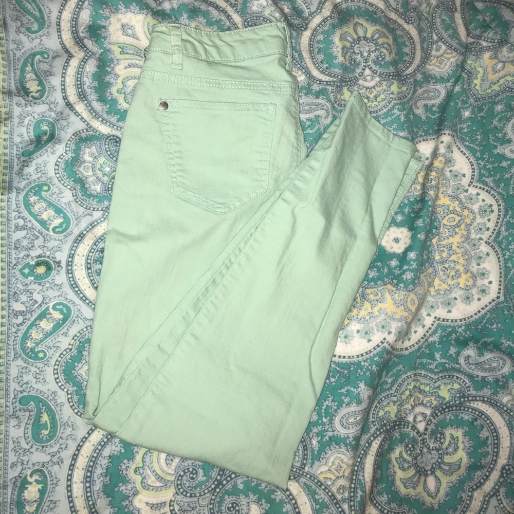 Mint green Forever 21 jeggings