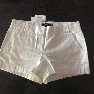 J. Crew 3" chino white shorts