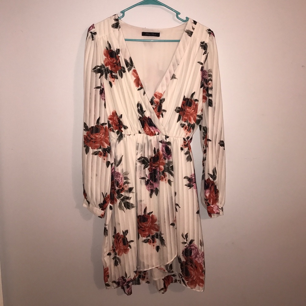 White floral dress by Honey Punch