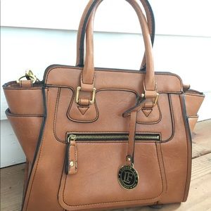 London Fog Faux Leather Handbag