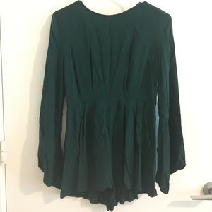 Long sleeve romper - blackless