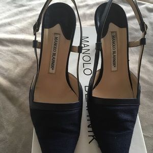 Manolo Blahnik navy heels